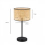 Opviq Lámpara de Mesa de Ratán AYD-3268 Crema y Negro